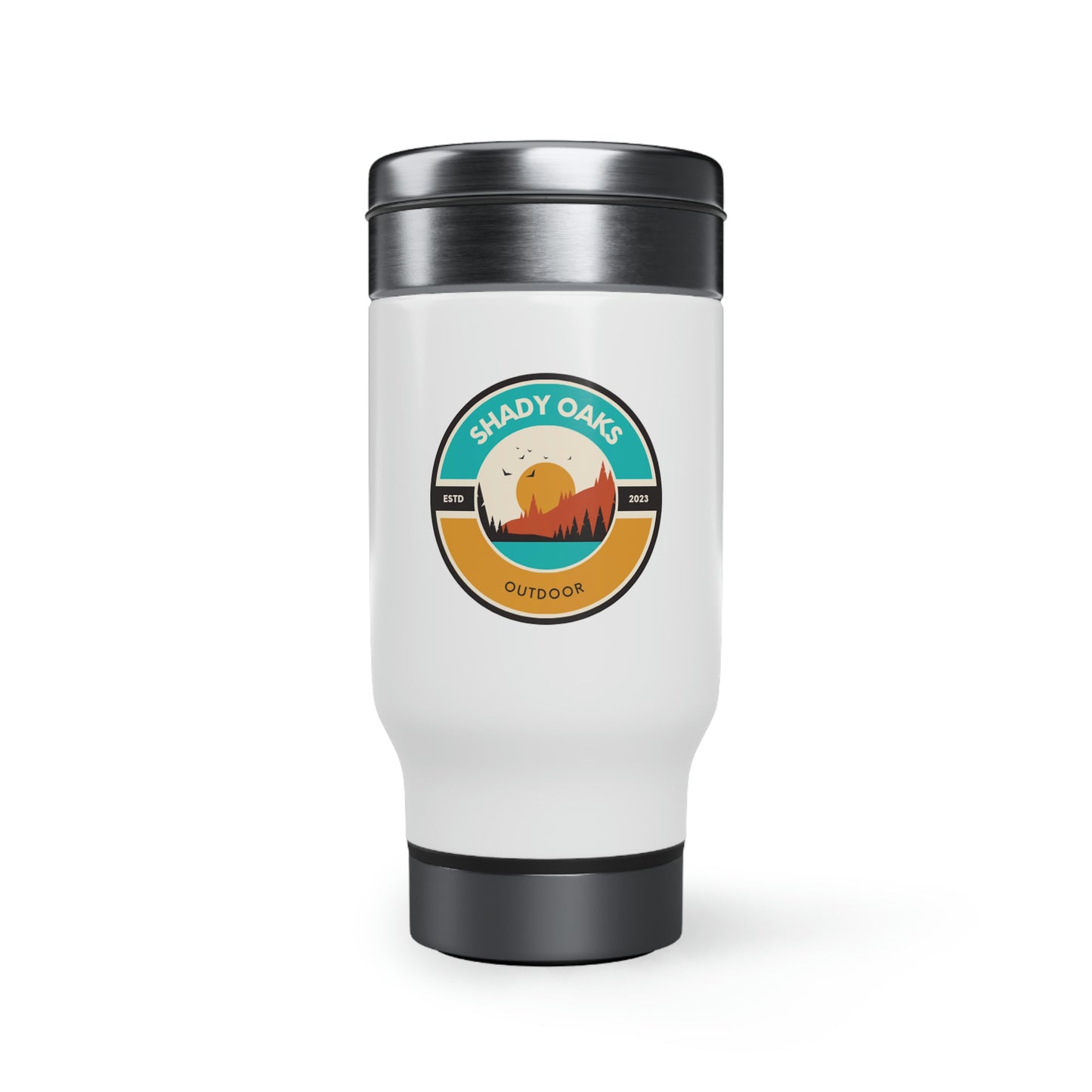 Stainless Steel Travel Mug with Handle, 14oz