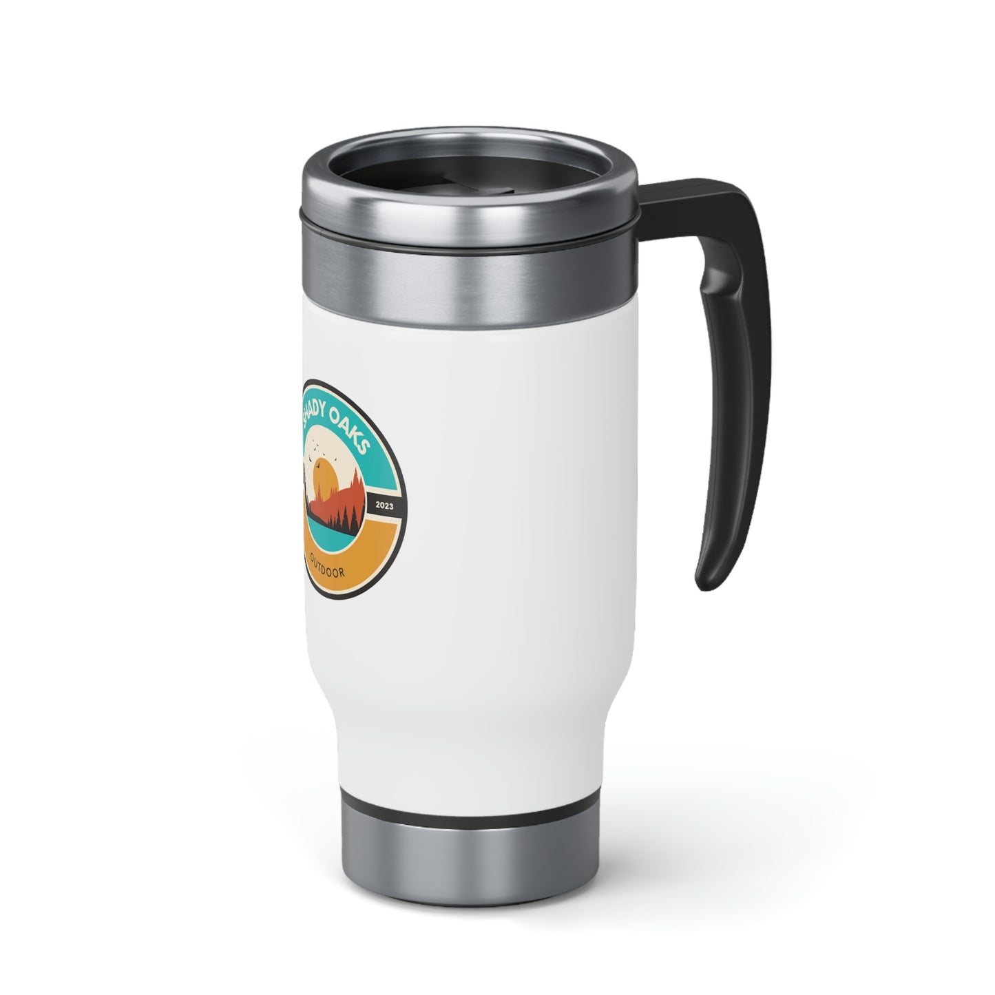 Stainless Steel Travel Mug with Handle, 14oz